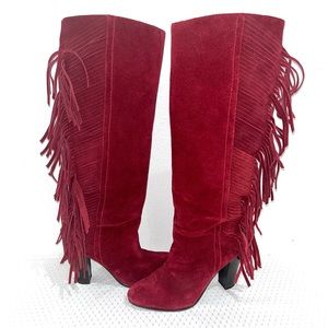 Diane Von Furstenberg Penn Suede Tall Boot Size 7.5